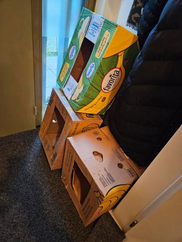 Gratis lege bananendozen, 4 stuks.
