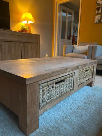 Tafel van teakhout |salontafel