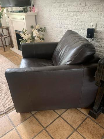 GRATIS; Comfortabele bruine leren fauteuil