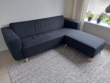 Zitbank 2,5-persoons met hocker