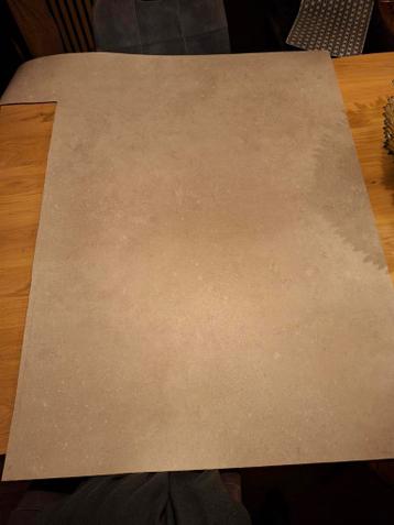 Stukje vinyl vloerzeil over