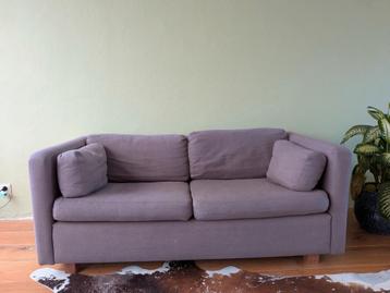 Tweezitsbankje met taupe bekleding - Gratis af te halen