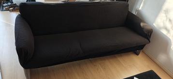 Gratis, 3-zitsbank grijs met zwarte hoes