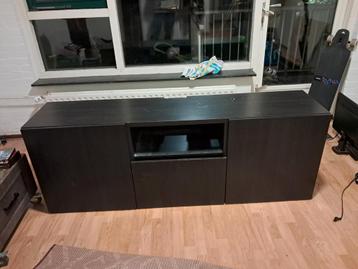 Zwarte IKEA BESTÅ TV Meubel - 180x40x100 cm