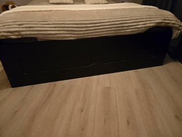 Ikea Brimnes bed zwart/bruin
