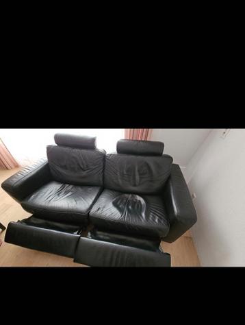 Lederen 2-zitsbank met relaxfunctie