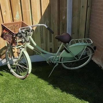 Popal Omafiets - Mintgroen - lekke band