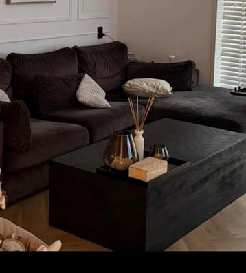 Antraciet velvet bank - gratis af te halen!