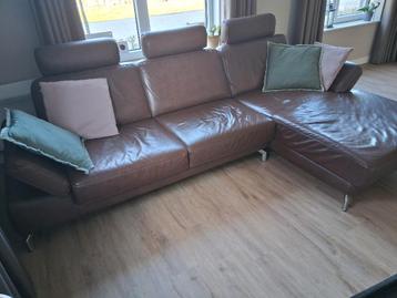 Lounge Hoekbank bruin leer Henders & Hazel