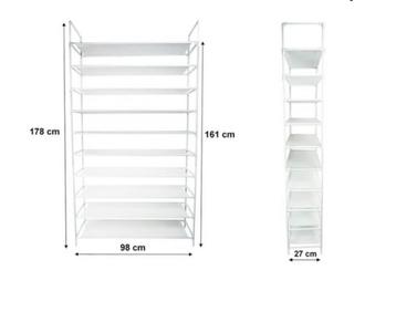 GRATIS af te halen 2 witte schoenenrekken in Assen