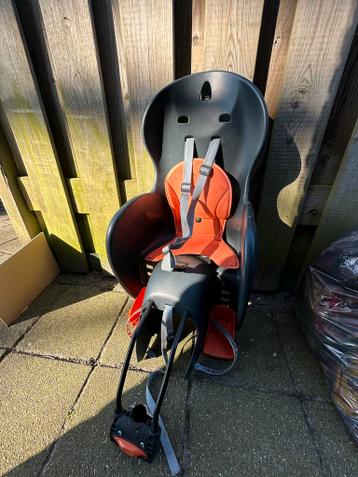 Stevige Achterzitje voor Kinderen - Oranje/Zwart