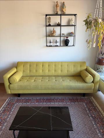 Comfortabele 3-zits bank: limoen groen/geelachtige tint