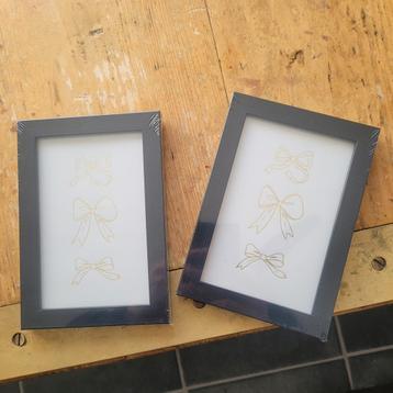 Set van 2 fotolijstjes 10x15cm - Zwart