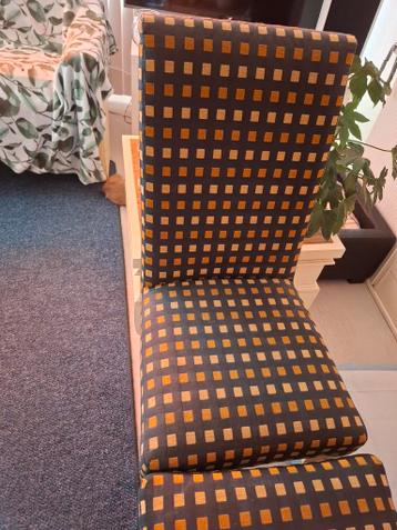 Set van 2 eetkamerstoelen met uniek patroon