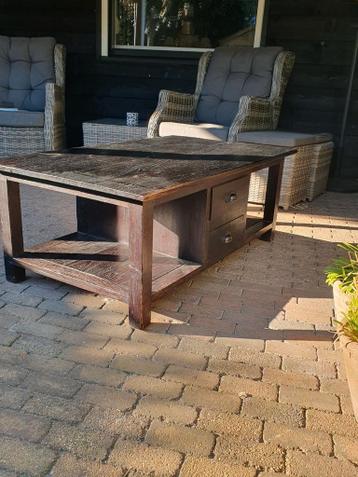 Salon tafel met lades, 120x70x50 cm