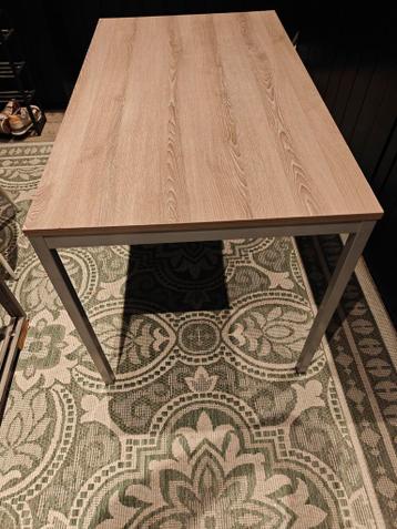 Tafel met stalen poten 120x70x75 cm - Gebruikt, rookvrij