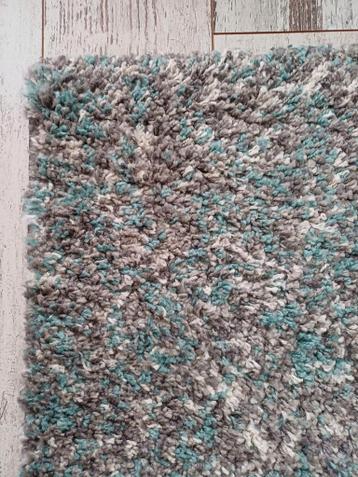 Vloerkleed blauw/grijs 80 x 150 cm