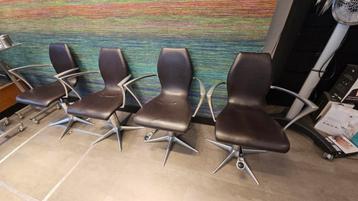 Kappersstoelen met pomp - Set van 4