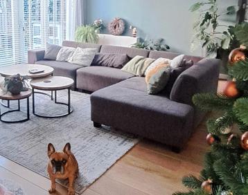 antracietkleurige hoekbank