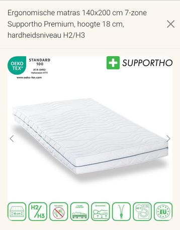 Ergonomische matras GRATIS 140x200 cm Supporto Premium H2/H3