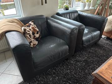 fauteuils stoelen Leer bruin Zit H44xzit D57xzit B60 GRATIS