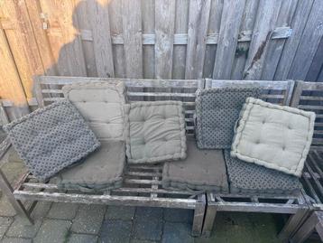 Gratis 8 Tuinkussens 40x40x8 cm - Groen, patroon/effen