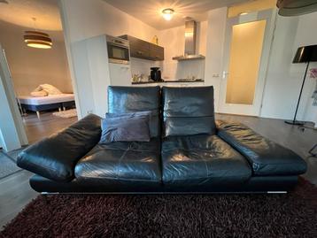 Comfortabele zwarte leren bank - 2/3-zits