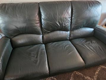 Leren bankstel: 3-zits en 2-zits bank