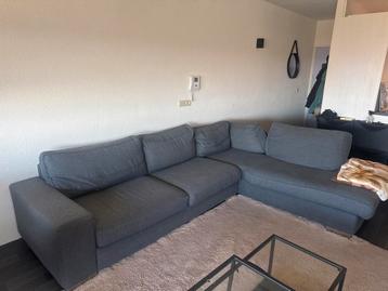 GRATIS Grijze hoekbank 310cm met wasbare hoezen