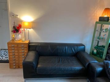 Gratis: IKEA Kramfors tweepersoonsbank zwart leer