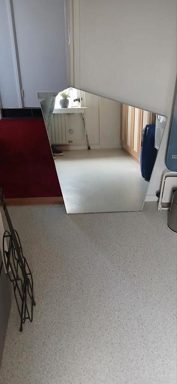 Spiegel gratis met ophang beugeltjes.