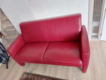 Montell rood bankje leer