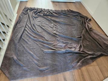 Velours gordijn antraciet - verduisterend en nette staat