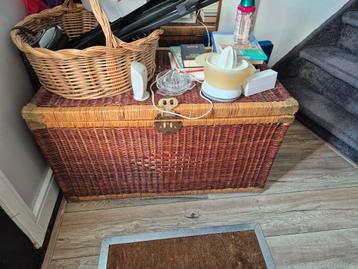 Rieten grote opberg box