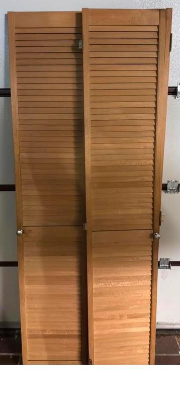 Houten louvredeuren 3 stuks