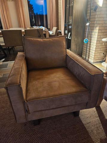Gratis Fauteuil stoel taupe japandi Alcantara loungestoel