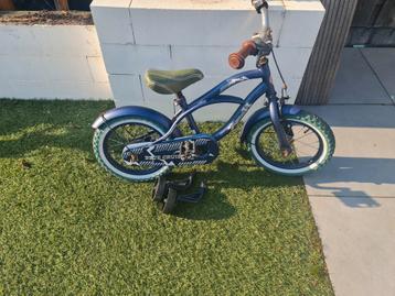 Kinderfiets Blue Cruise met zijwieltjes