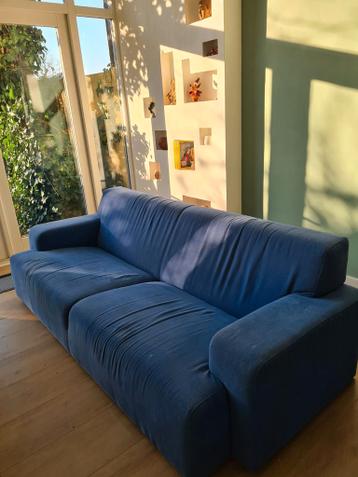 Gratis: Blauwe 4-zitsbank - 2.25m breed