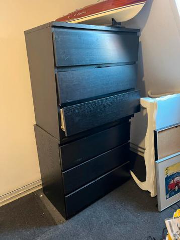 2x IKEA Ladekasten - Zwart