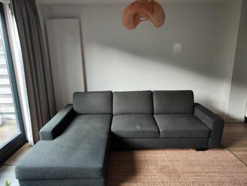 Sörvallen 3-zits hoekbank donkergrijs met chaise longue
