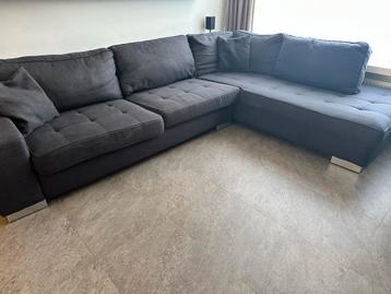 Hoekbank antraciet - gratis op te halen!