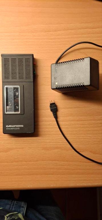 Grundig Stenorette 2070 Dictafoon met Adapter