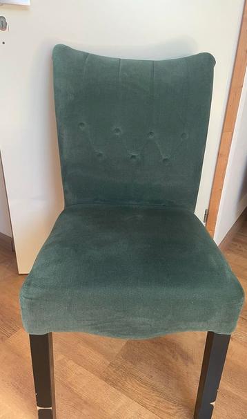 4 gebruikte eetkamer stoelen stof