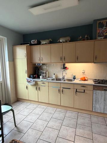 Complete keukenmeubilair set - Licht houtkleur 358x208cm