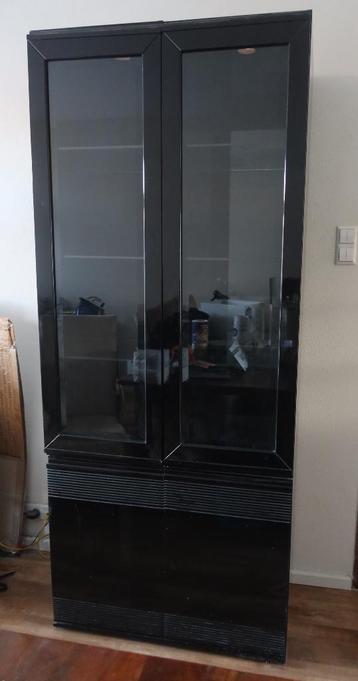 Grote servieskast hoogglans zwarte lak