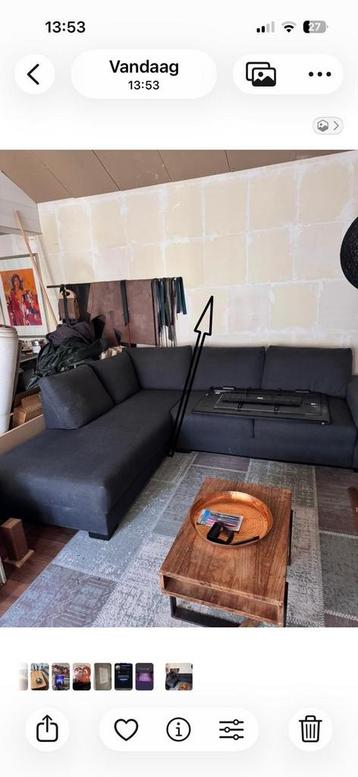 Antraciet hoekbank in goede staat, gratis af te halen