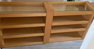 Boekenkastjes op wieltjes 2 dezelfde 74/69/25