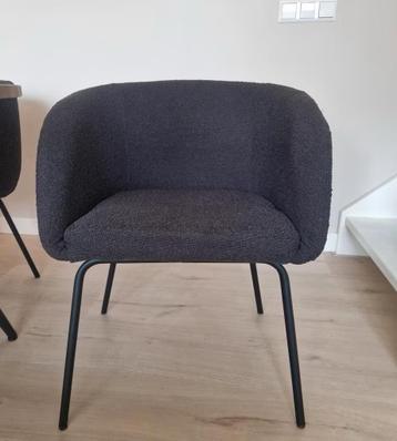 1 Teddy Bouclé eetkamerstoel / Bureaustoel Zwart