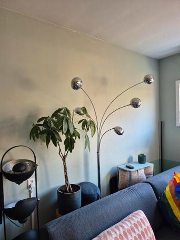 Staande lamp met 5 lichtpunten - Chroom/Metaal