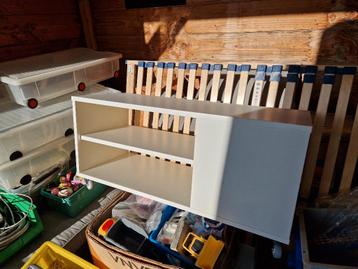 2 x witte salontafel of bijzettafeltje (91*37 cm)